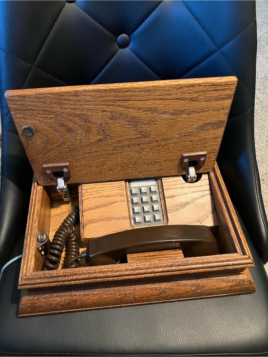Other - Rare Find! Hidden Touch-Tone Telephone In Wood Box Case